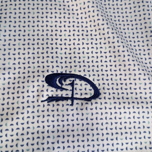 Peter Millar Summer Comfort Men's M Geometric AOP Golf Preppy Performance Polo - Picture 5 of 10